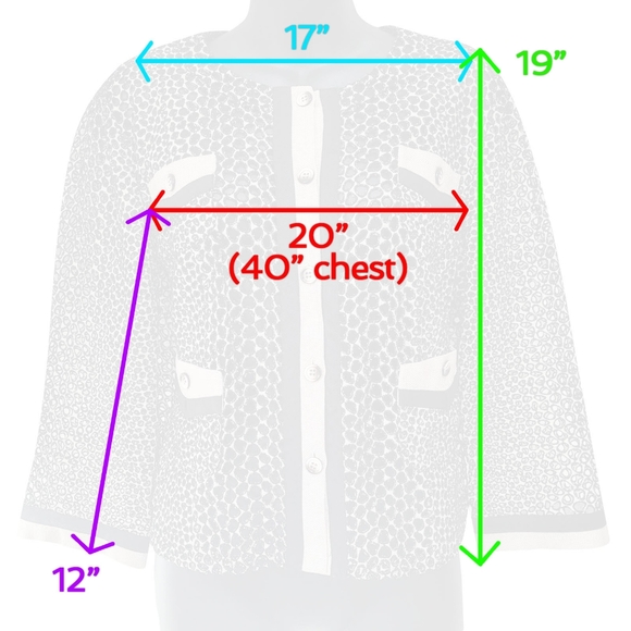 Per Se perforated embroidered jacket size US 14 - Picture 2 of 6